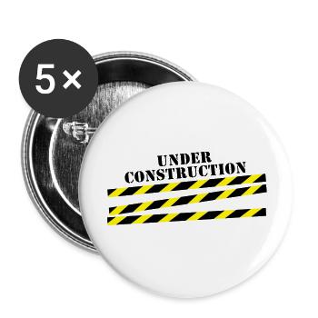 under_construction__f2 - Buttons groß 56 mm (5er Pack) - Weiß - Vorne