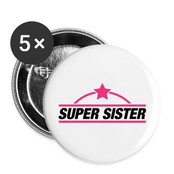 super_sister_qa2 - Lot de 5 grands badges (56 mm) - blanc - Devant