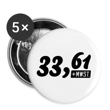 40th Birthday - Buttons large 2.2''/56 mm (5-pack) - white - Front
