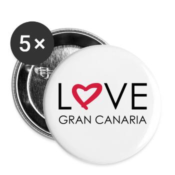 love cran canaria - Buttons large 2.2''/56 mm (5-pack) - white - Front