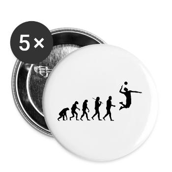 Volleyballer - Buttons groß 56 mm (5er Pack) - Weiß - Vorne