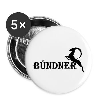 Bündner - Buttons groß 56 mm (5er Pack) - Weiß - Vorne