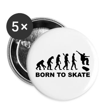 Evolution Skateboard - Buttons groß 56 mm (5er Pack) - Weiß - Vorne