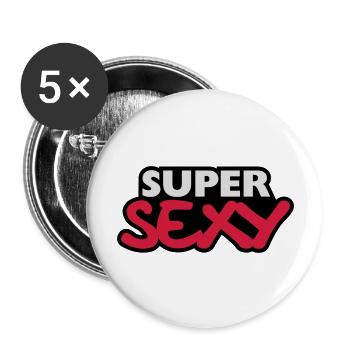 Super Sexy Design - Buttons large 2.2''/56 mm (5-pack) - white - Front