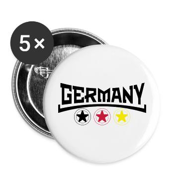 Allemagne - Lot de 5 grands badges (56 mm) - blanc - Devant