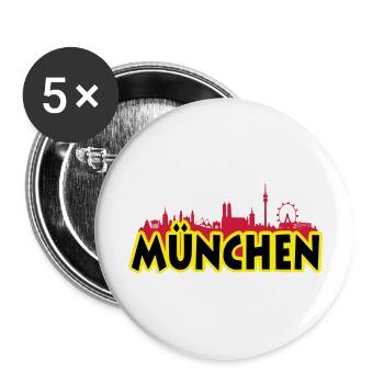 Munich - Buttons large 2.2''/56 mm (5-pack) - white - Front