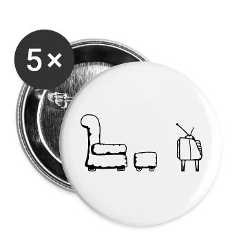 living room tv furniture tv watch look unte - Buttons large 2.2''/56 mm (5-pack) - white - Front