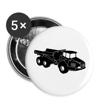 dumper Articulated hauler - Buttons large 2.2''/56 mm (5-pack) - white - Front