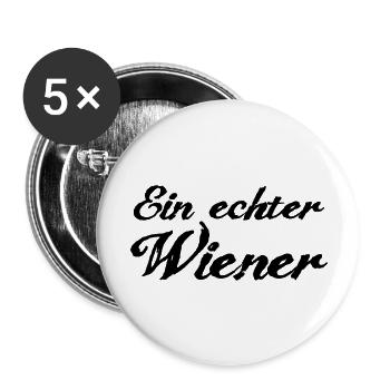 Ein echter Wiener - Buttons groß 56 mm (5er Pack) - Weiß - Vorne