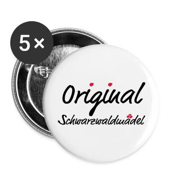 Original Schwarzwaldmädel - Buttons groß 56 mm (5er Pack) - Weiß - Vorne