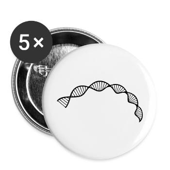 DNA double helix structure cell sequence - Buttons large 2.2''/56 mm (5-pack) - white - Front