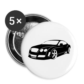 Bentley Continental GT - Buttons groß 56 mm (5er Pack) - Weiß - Vorne