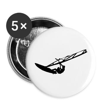 surfer - Buttons groß 56 mm (5er Pack) - Weiß - Vorne