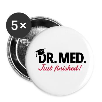 Medical doctor - Buttons large 2.2''/56 mm (5-pack) - white - Front