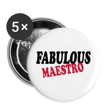 Fabulous maestro 111 - Buttons groß 56 mm (5er Pack) - Weiß - Vorne