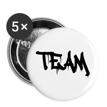 team - Lot de 5 grands badges (56 mm) - blanc - Devant