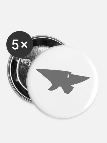 Amboss - Buttons groß 56 mm (5er Pack) - Weiß