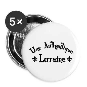 Lorraine / Lorrain / Nancy / Metz / France / Est - Lot de 5 grands badges (56 mm) - blanc - Devant
