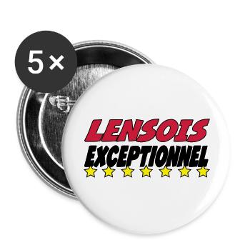 Lensois exceptionnel - Lot de 5 grands badges (56 mm) - blanc - Devant