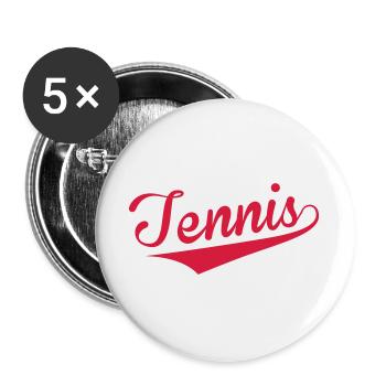 Tennis - Sport - Ball - Player - Game - Sportsman - Buttons groß 56 mm (5er Pack) - Weiß - Vorne