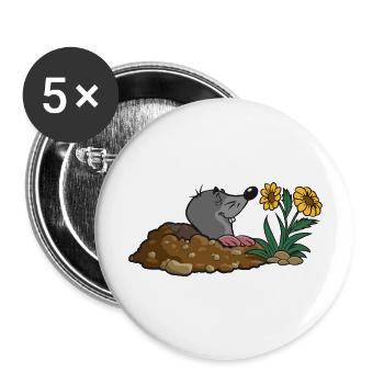 Mole earth Mole hail flower smell fragrance sp - Buttons large 2.2''/56 mm (5-pack) - white - Front