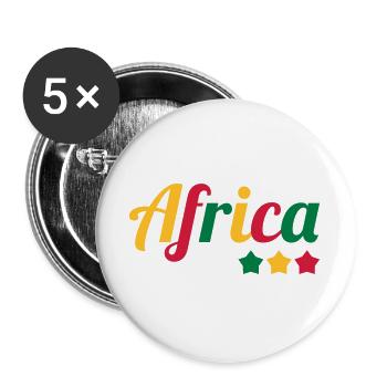Africa / Africain / Afrique / Africain - Lot de 5 grands badges (56 mm) - blanc - Devant