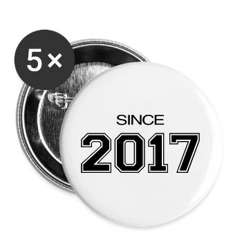 Since 2017 | Athletic Varsity Style Date - Buttons large 2.2''/56 mm (5-pack) - white - Front