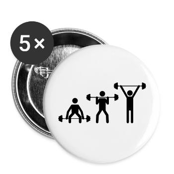 beast mode - Buttons groß 56 mm (5er Pack) - Weiß - Vorne