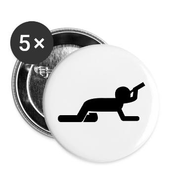 saeufer - Buttons groß 56 mm (5er Pack) - Weiß - Vorne