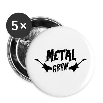 metal_02 - Lot de 5 grands badges (56 mm) - blanc - Devant