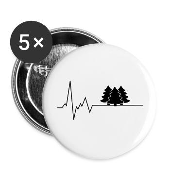 heartbeet woods - Buttons large 2.2''/56 mm (5-pack) - white - Front