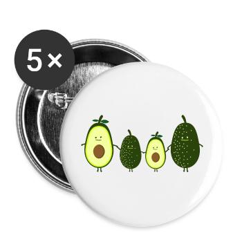 Famille d'avocat - Lot de 5 grands badges (56 mm) - blanc - Devant
