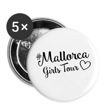 mallorca girls tour herz - Buttons groß 56 mm (5er Pack) - Weiß - Vorne