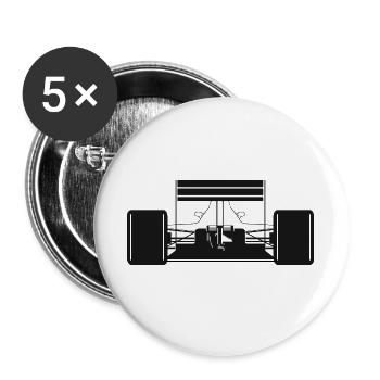 Formula Car Back Race Cars Racing symbol - Buttons large 2.2''/56 mm (5-pack) - white - Front