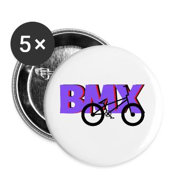 T-shirt BMX Air Trick – Ride the Sky - Lot de 5 grands badges (56 mm) - blanc - Devant
