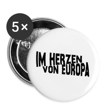 Frankfurt - Im Herzen von Europa - Buttons groß 56 mm (5er Pack) - Weiß - Vorne