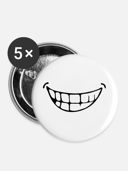 grin - Buttons large 2.2''/56 mm (5-pack) - white