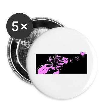 love gun - Buttons large 2.2''/56 mm (5-pack) - white - Front