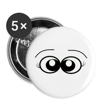 Eyes female 2 - Buttons large 2.2''/56 mm (5-pack) - white - Front