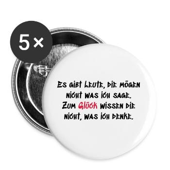 Leute mögen nicht was ich sage - Buttons groß 56 mm (5er Pack) - Weiß - Vorne