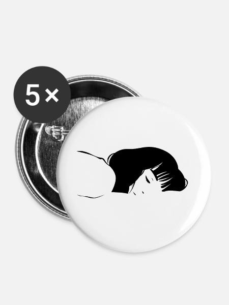 tired - Buttons large 2.2''/56 mm (5-pack) - white