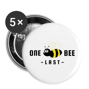 One last bee - save the bees - Buttons large 2.2''/56 mm (5-pack) - white - Front