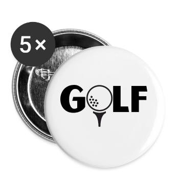 Golf - Buttons groß 56 mm (5er Pack) - Weiß - Vorne