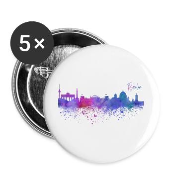 Berlin - Buttons large 2.2''/56 mm (5-pack) - white - Front