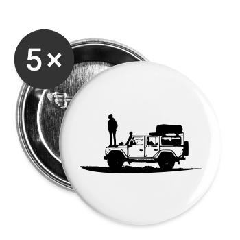 Défenseur LR - Lot de 5 grands badges (56 mm) - blanc - Devant