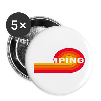 Camping - Buttons groß 56 mm (5er Pack) - Weiß - Vorne