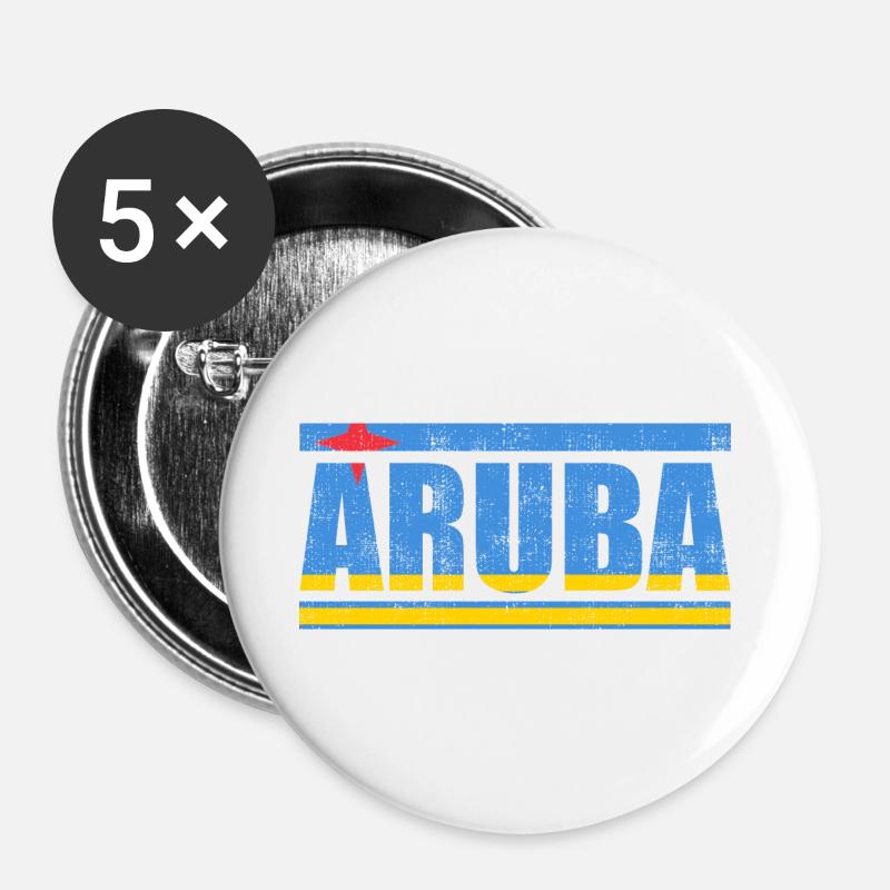 Aruba - Buttons large 2.2''/56 mm (5-pack) - white