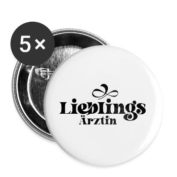 Lieblings Ärztin - Buttons groß 56 mm (5er Pack) - Weiß - Vorne