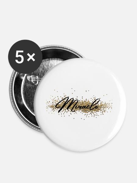 Wunder - Buttons groß 56 mm (5er Pack) - Weiß