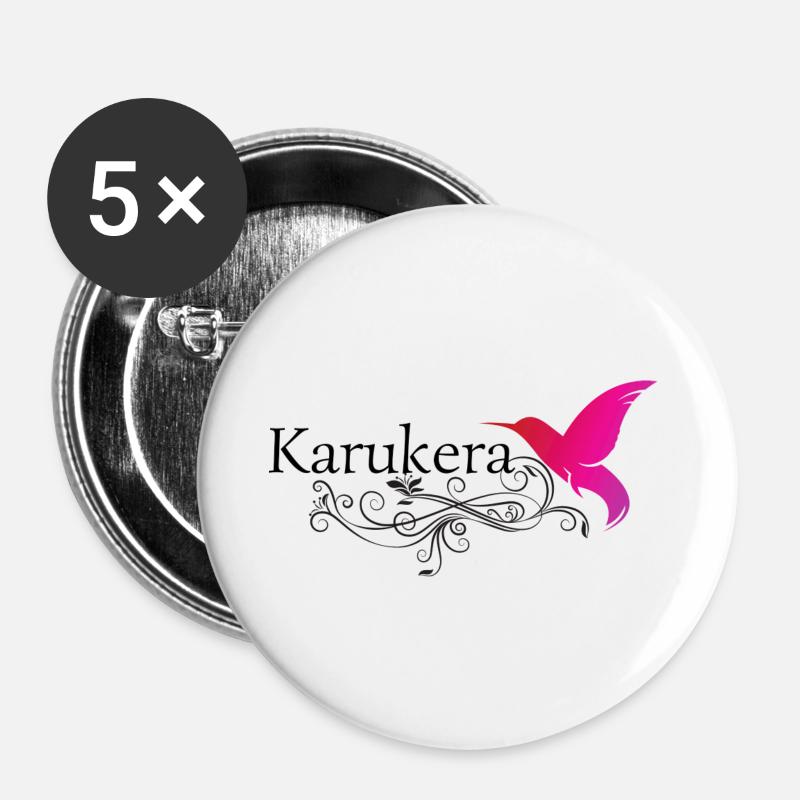Karukera - Buttons groß 56 mm (5er Pack) - Weiß